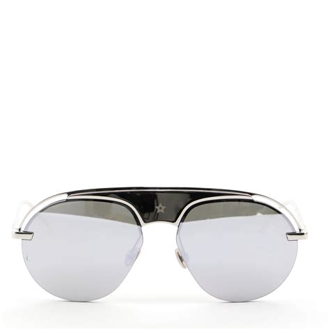 CHRISTIAN DIOR Dio(r)evolution 2 Aviator Sunglasses Silver .